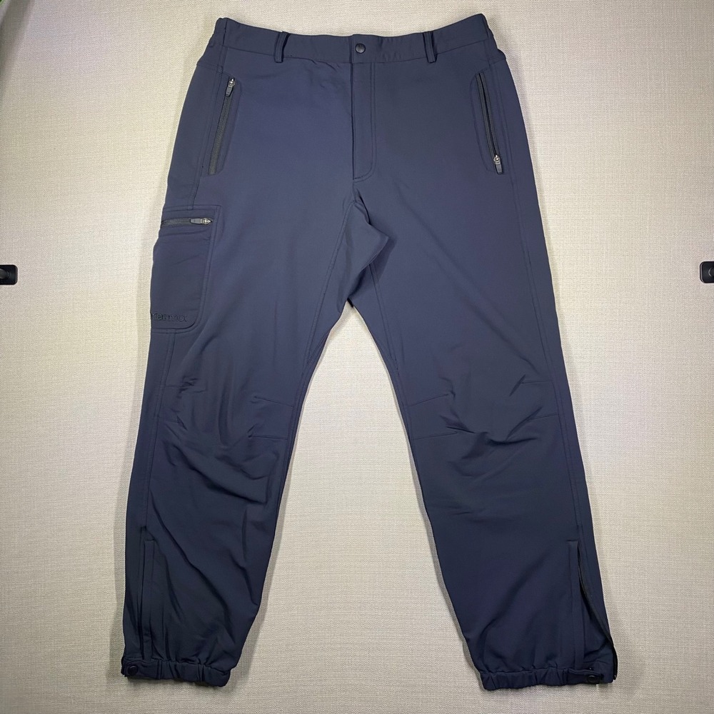 Marmot Mens XL Navy Cargo Ski Pants Articulated Knees G 8097-1-K